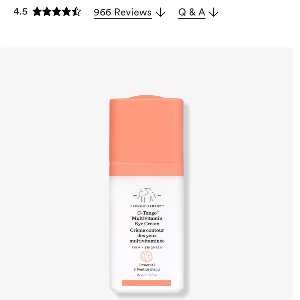 Drunk Elephant C-Tango Multivitamin Eye Cream .5 fl oz